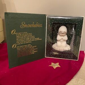 Snowbabies, winter tales of the snow babies. Now I lay me down to sleep.